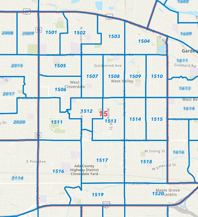 Idaho Legislative District 15 map